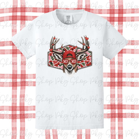XOXO Deer Valentine Youth Graphic Tee