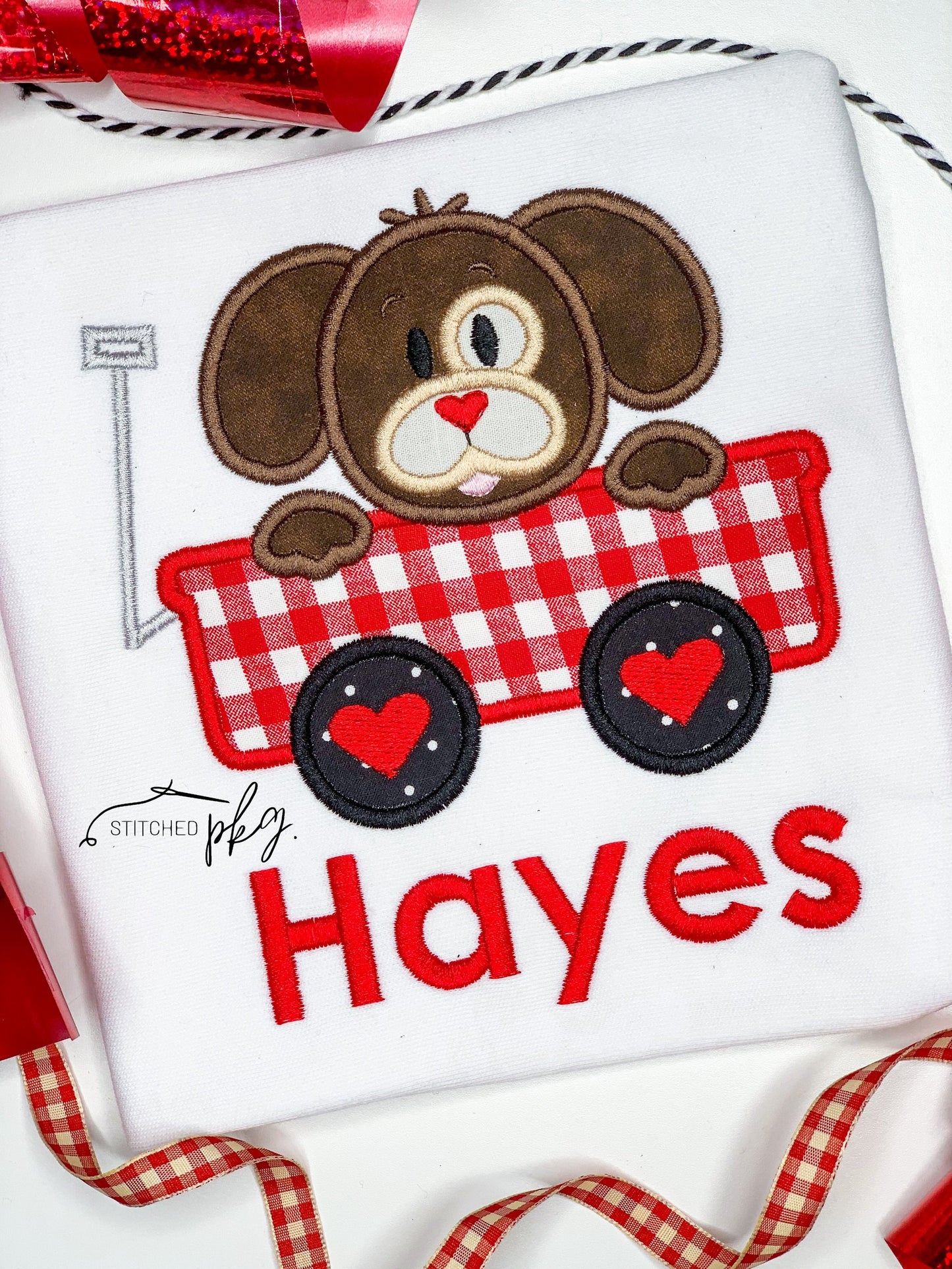 Puppy Love Wagon Applique