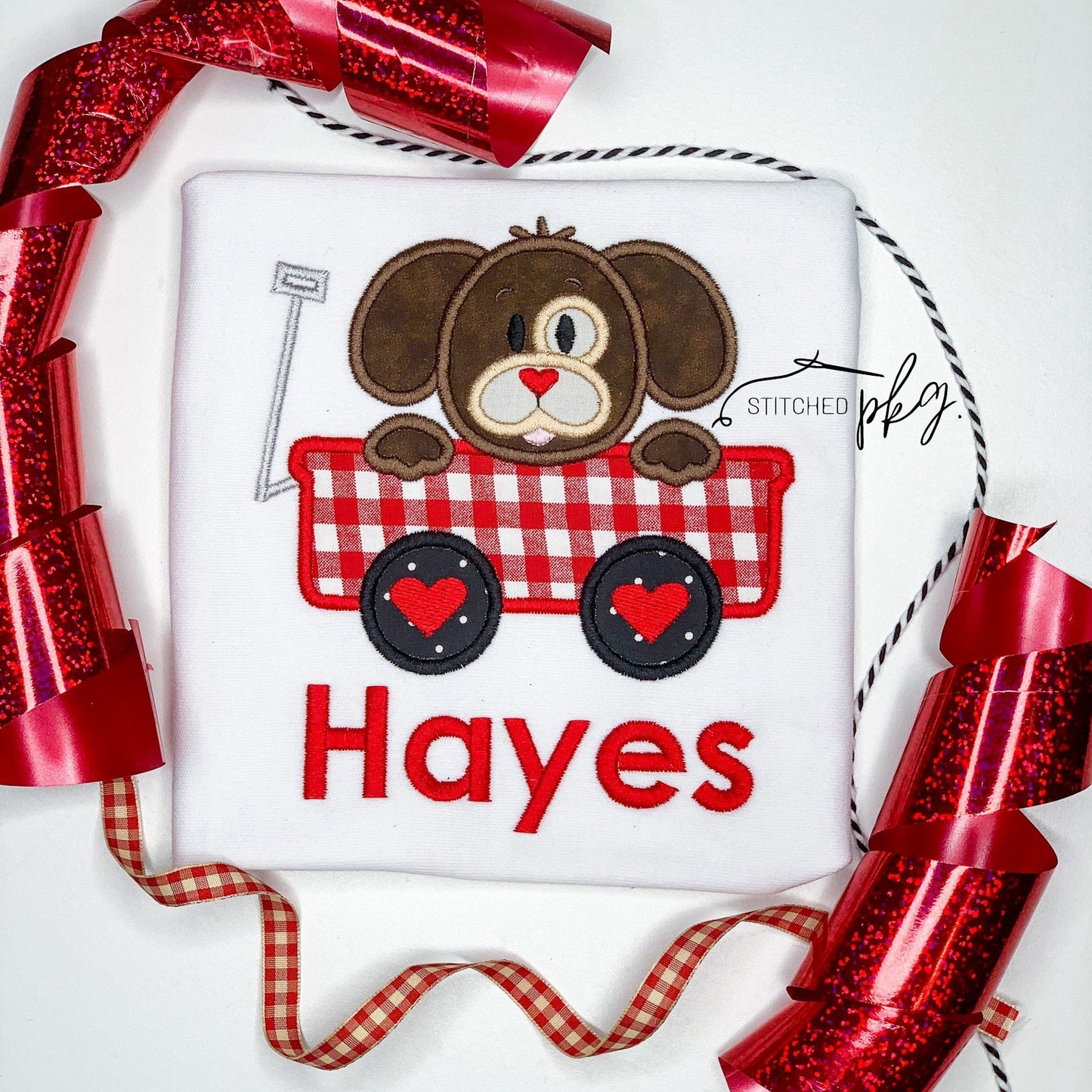 Puppy Love Wagon Applique