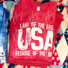 Load image into Gallery viewer, Land of the Free Red Tee
