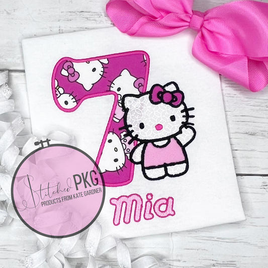 Hello Kitty Birthday Applique