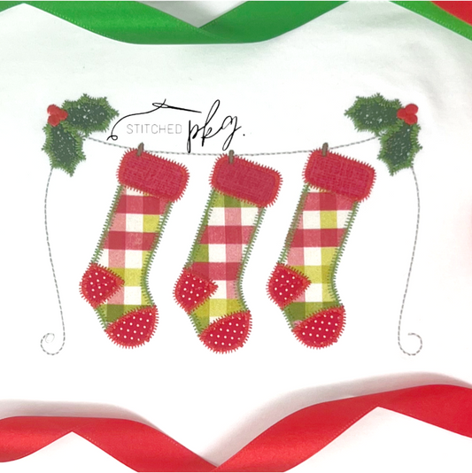 Hanging Stocking Trio Applique