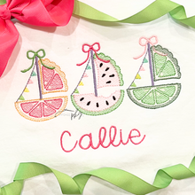 Load image into Gallery viewer, Citrus Fruit Sailboat Trio Embroidery
