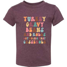 Load image into Gallery viewer, Thanksgiving Side Items Groovy Toddler Graphic Tee

