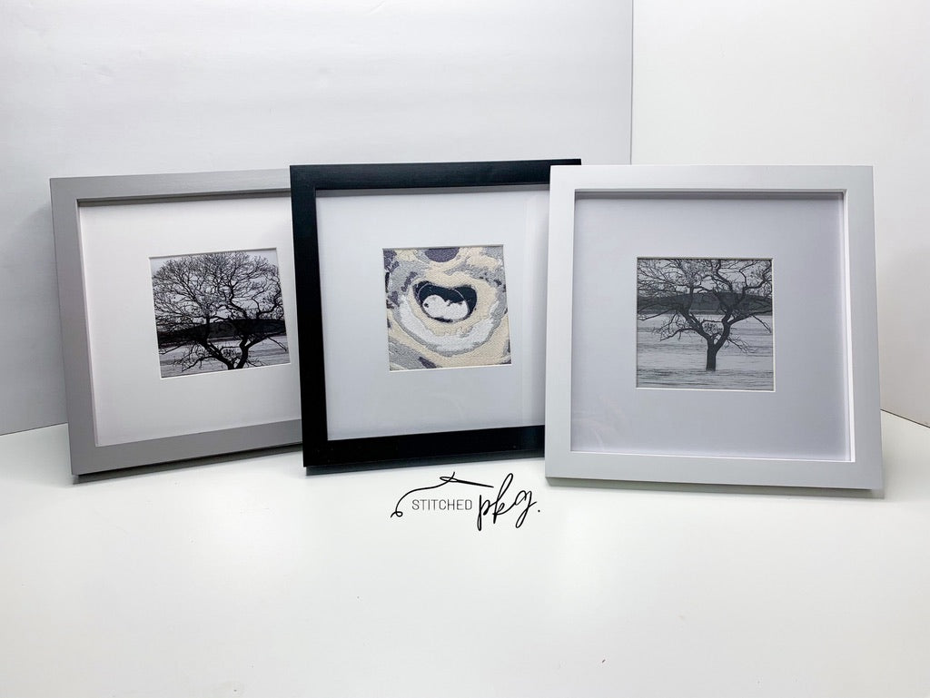 Custom Framed Embroidered Ultrasound Photo