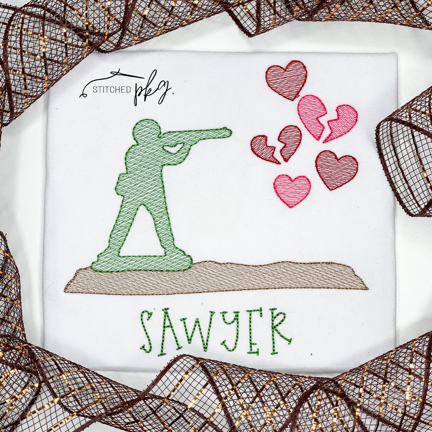 Valentine Soldier Embroidery