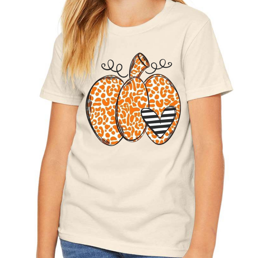 Leopard Pumpkin Youth Graphic Tee