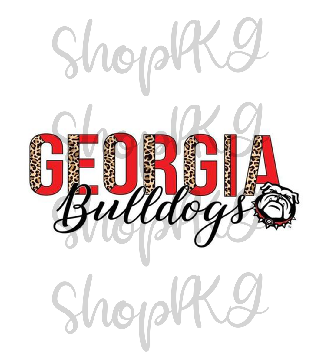 Georgia Bulldogs Split Letters