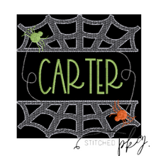 Load image into Gallery viewer, Halloween Boy Spider Web Embroidery
