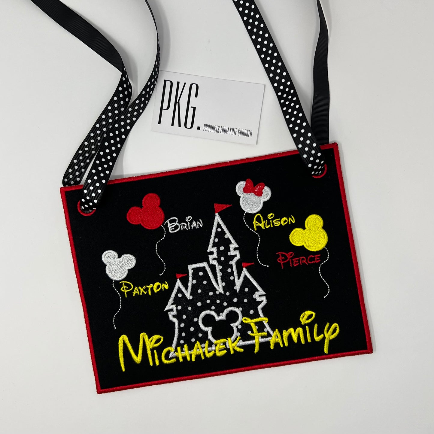 CUSTOM Mouse Castle Stroller Tag