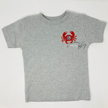 Load image into Gallery viewer, Crab Monogram Left Chest Embroidery (Gray Shirt Option)
