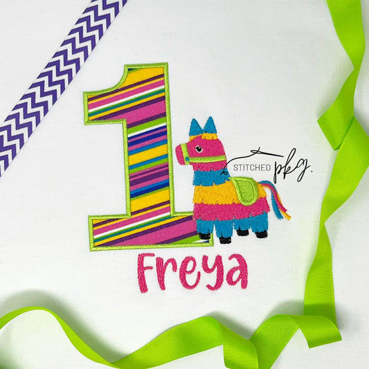 Fiesta Piñata Birthday Number Applique