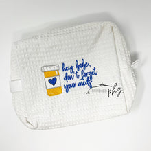 Load image into Gallery viewer, Embroidered Pill Bottle Medicine Bag (Blue)
