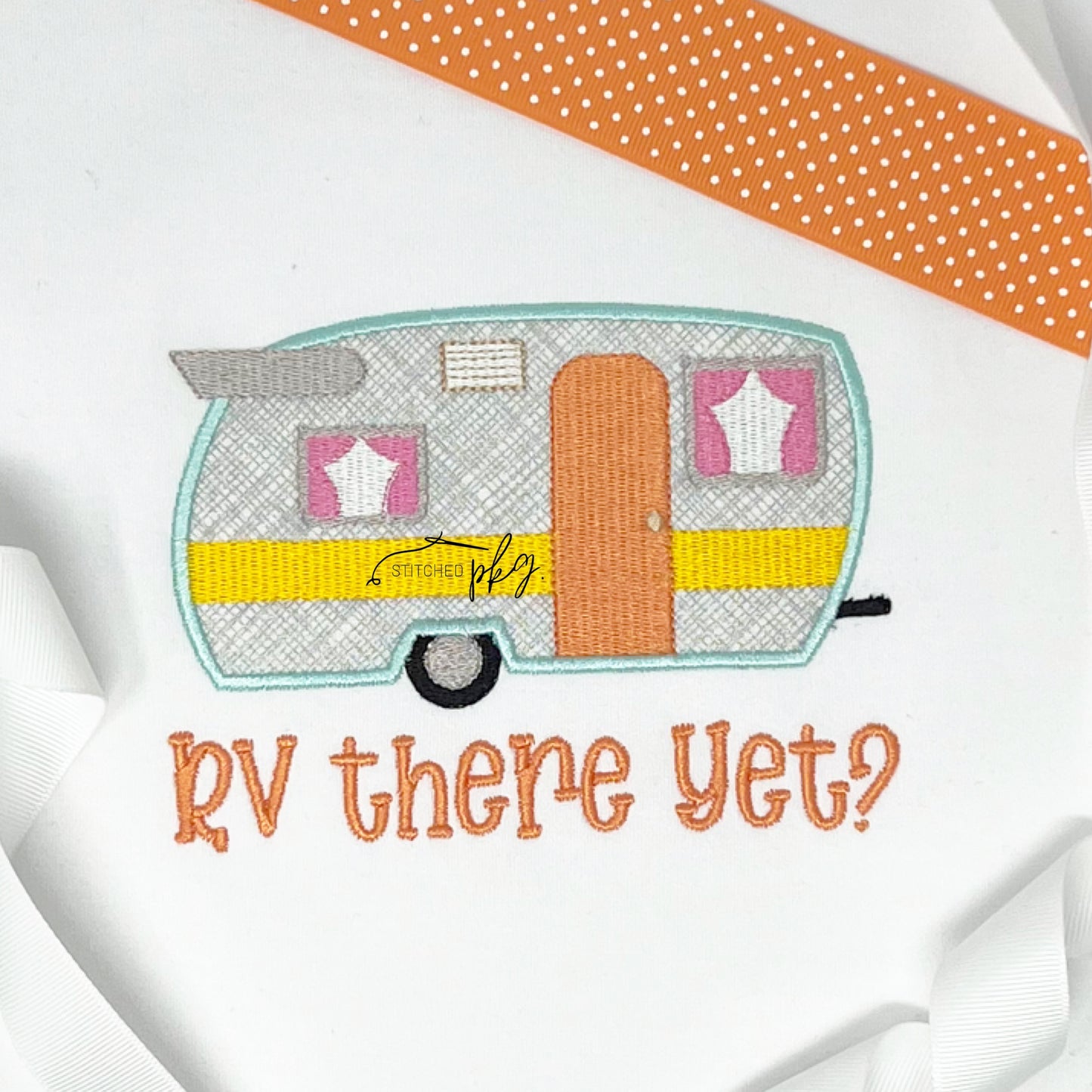 RV There Yet Camper Applique