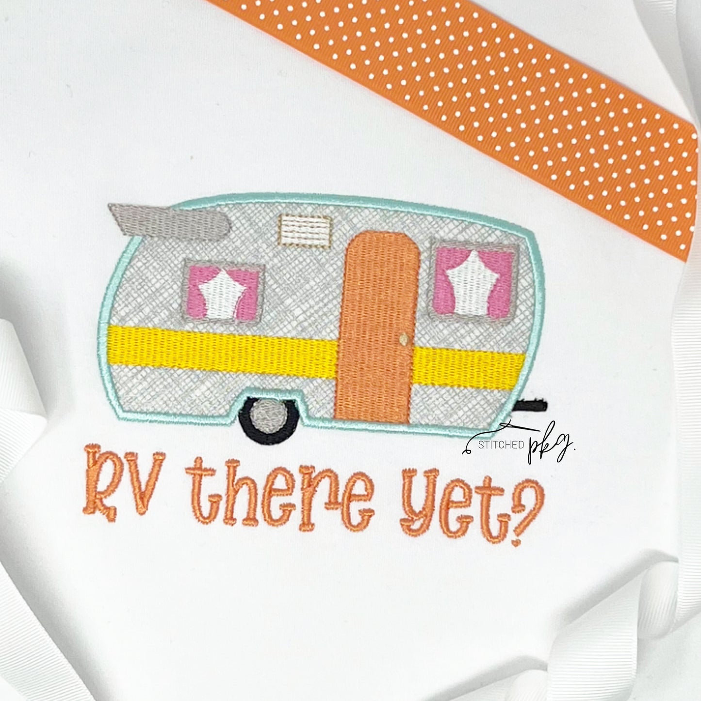 RV There Yet Camper Applique