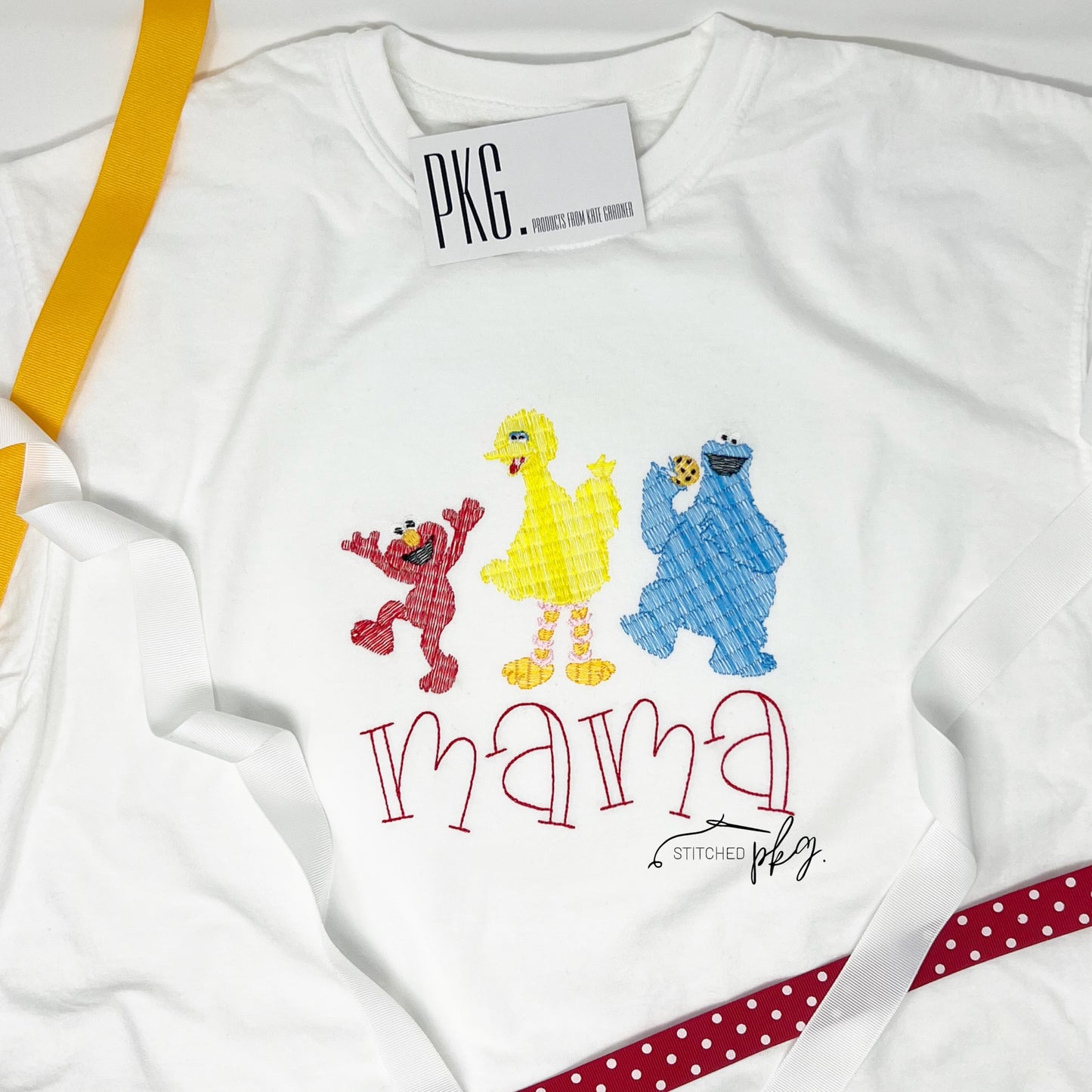 Sesame Street Trio Mama Embroidery