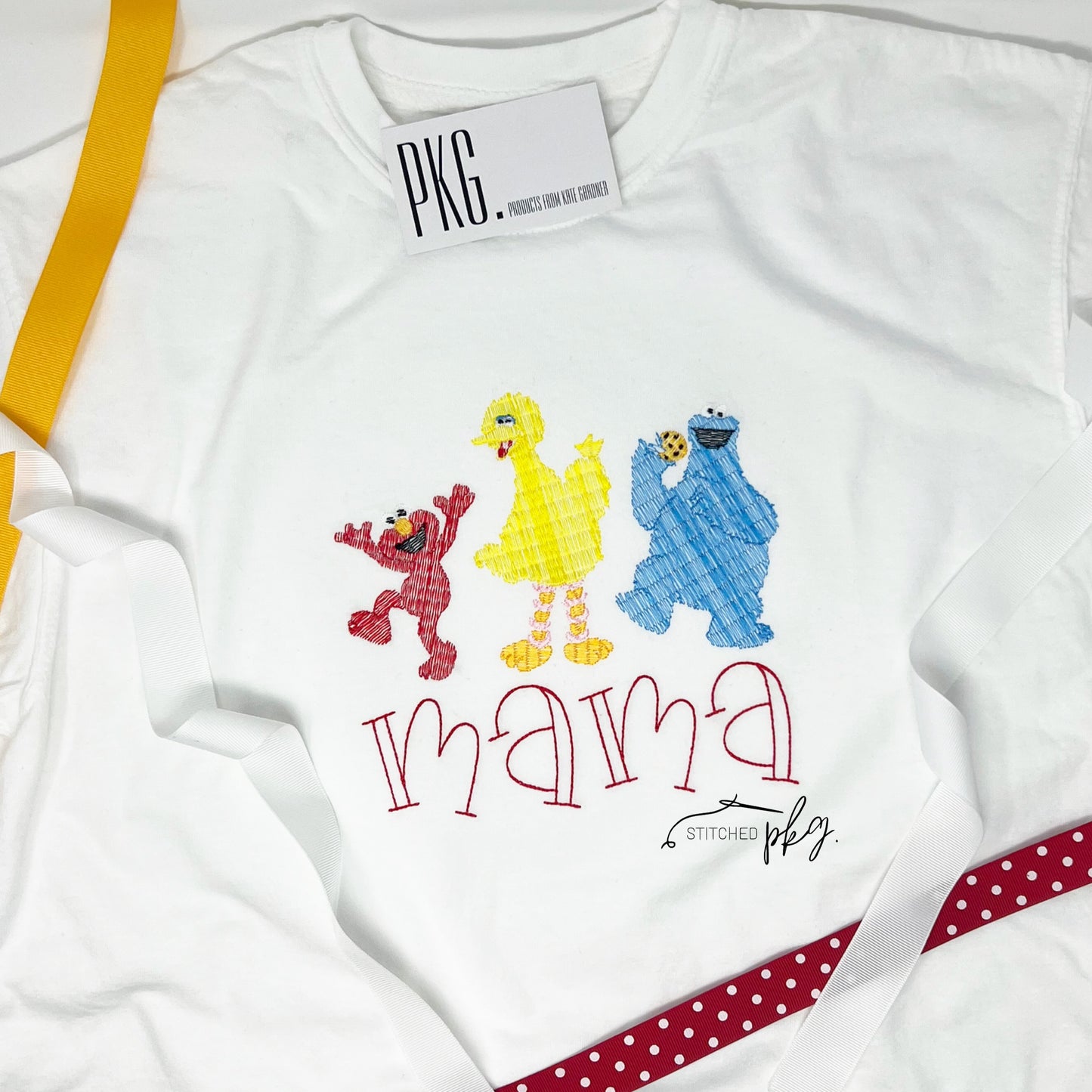 Sesame Street Trio Mama Embroidery