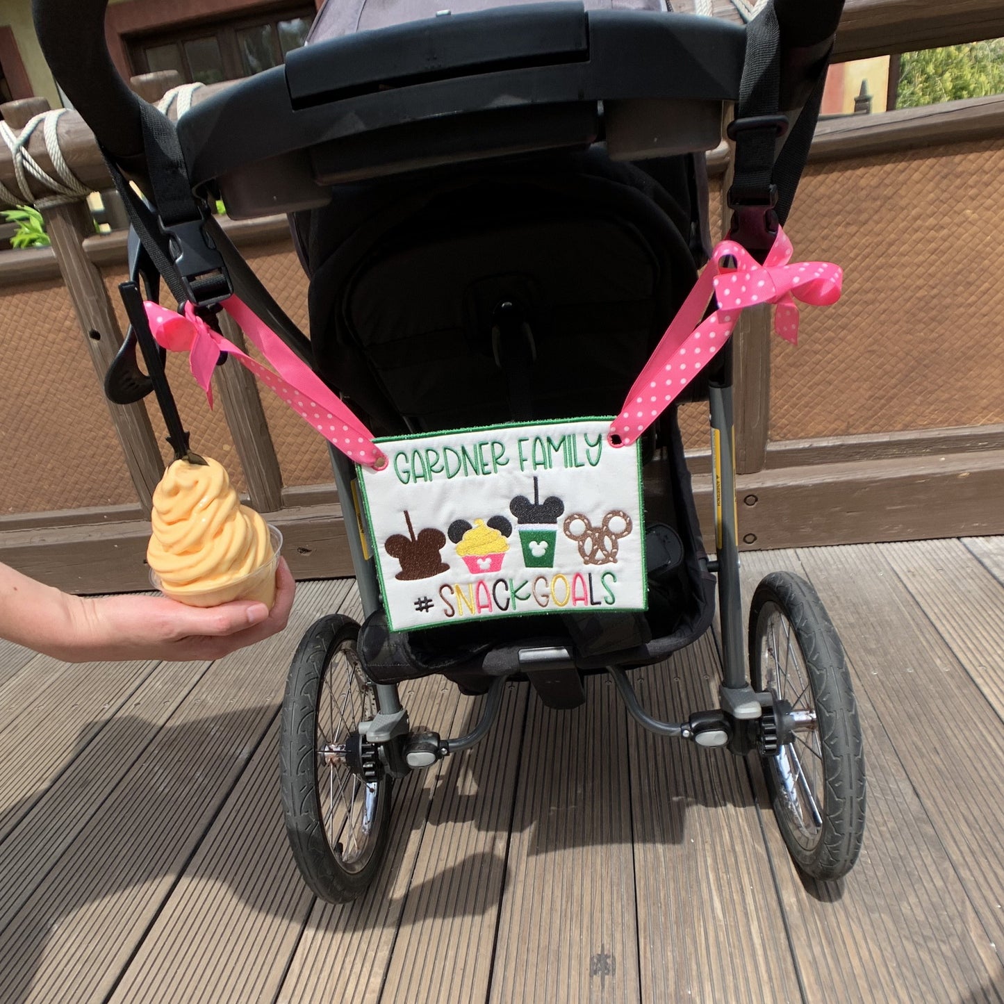 Mouse Snack Goals Stroller Spotter Tag