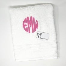 Load image into Gallery viewer, Embroidered Monogram Bath Towel
