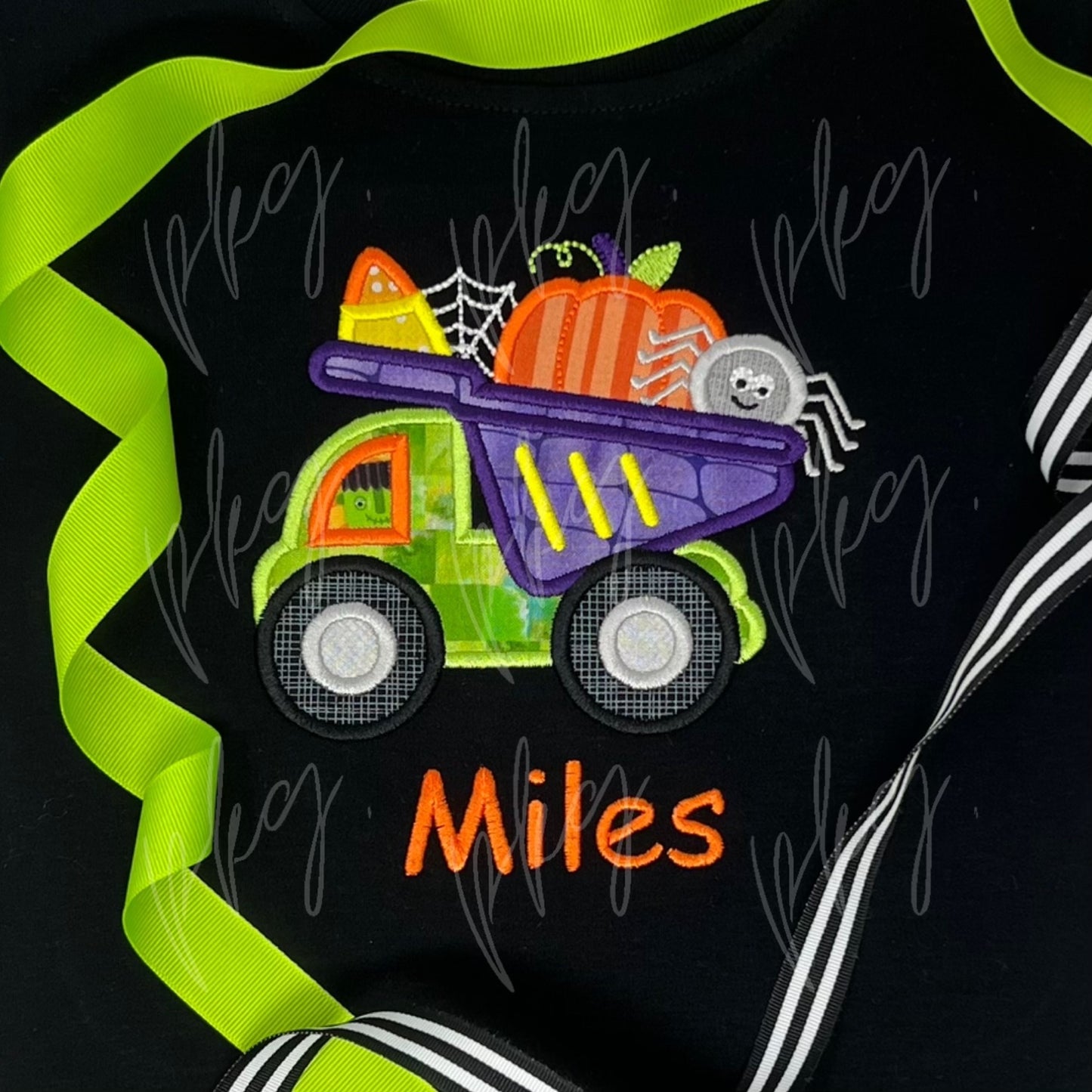 Dump Truck Halloween Applique