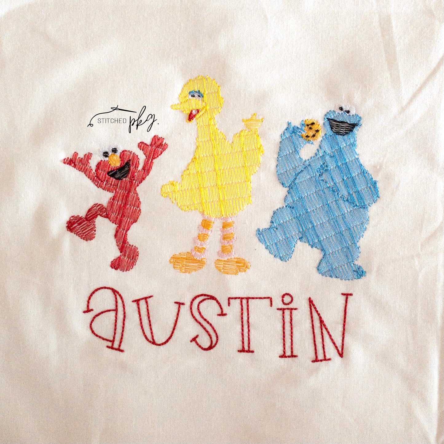 Sesame Street Boy Trio Embroidery