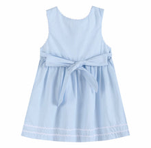 Load image into Gallery viewer, Light Blue Seersucker A-Line Dress
