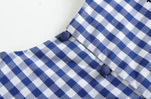 Load image into Gallery viewer, Royal Navy Blue Gingham Check Dress
