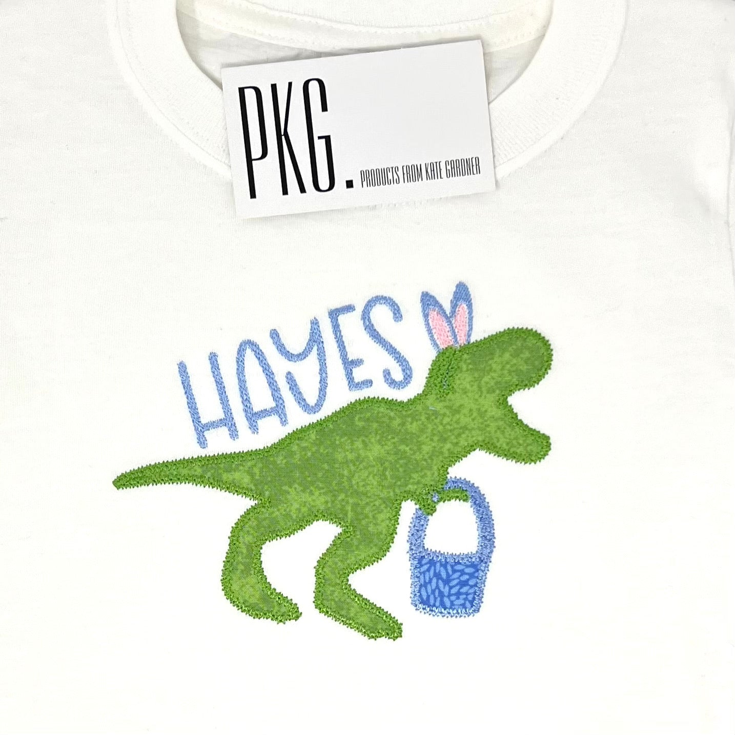 Easter Bunny Dinosaur Applique