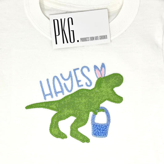 Easter Bunny Dinosaur Applique