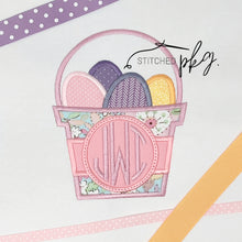 Load image into Gallery viewer, Girl Monogram Easter Basket Applique
