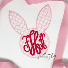 Load image into Gallery viewer, Girl Monogram Bunny Silhouette Embroidery

