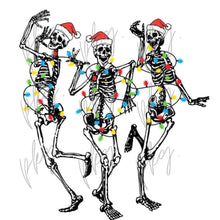 Load image into Gallery viewer, Skeletons Wrapped in Christmas Lights
