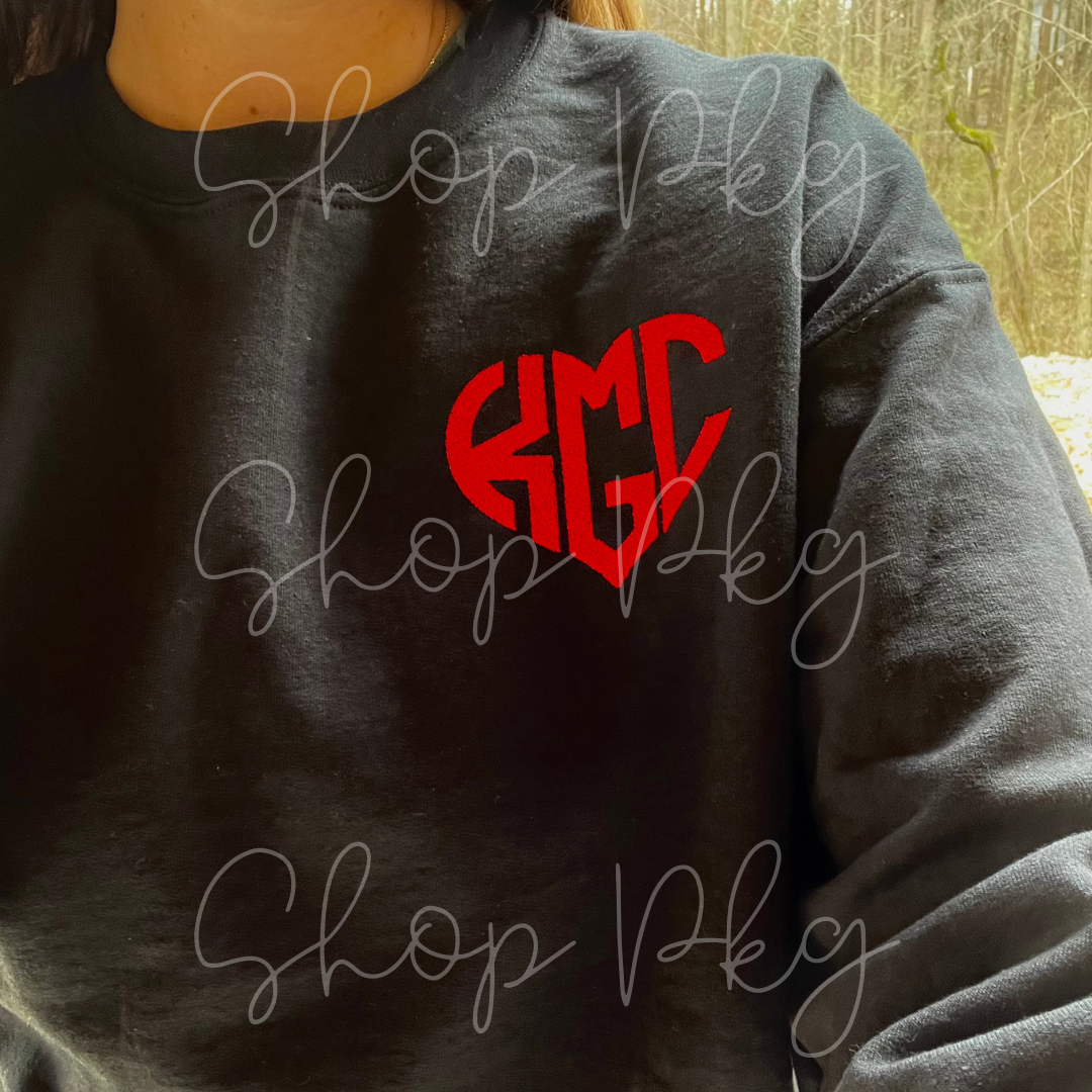 Heart Shaped Monogrammed Sweatshirt