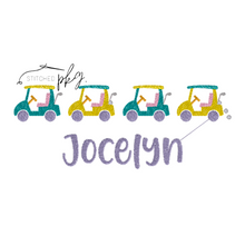 Load image into Gallery viewer, Line of Golf Carts Girl Embroidery
