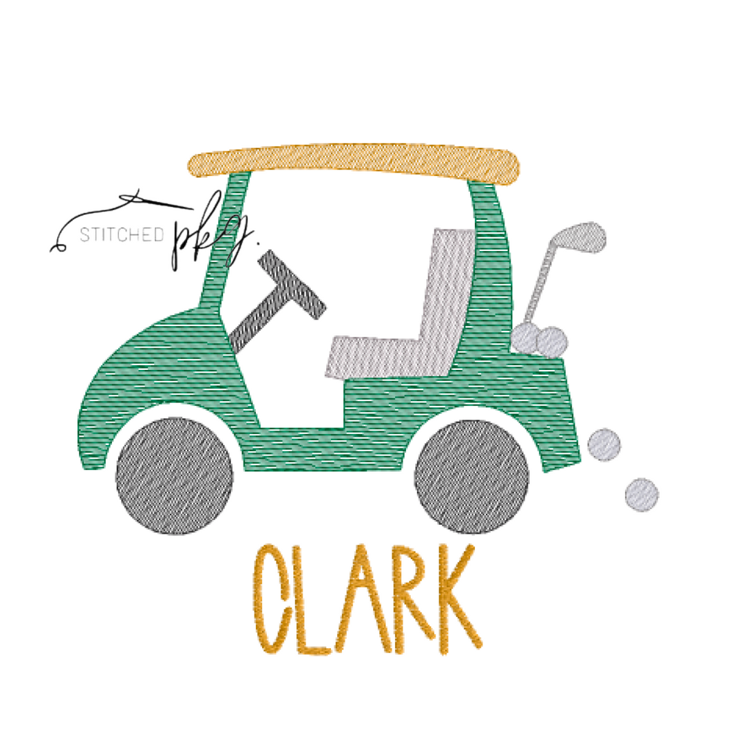 Personalized Golf Cart Embroidery