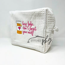 Load image into Gallery viewer, Embroidered Pill Bottle Medicine Bag (Pink)

