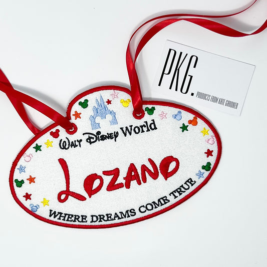 Oval Where Dreams Come True Stroller Tag