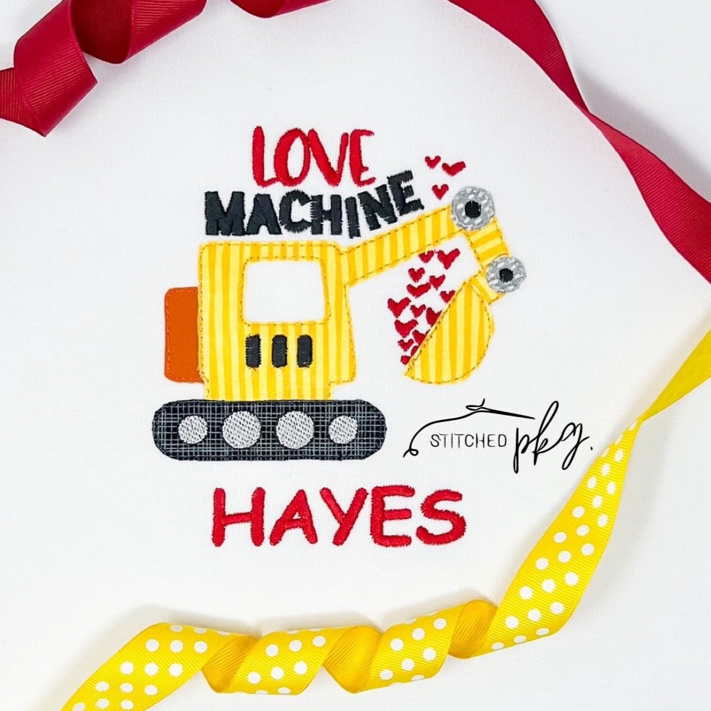 Love Machine Excavator Applique